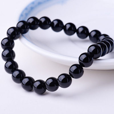 Bracelet en onyx noir