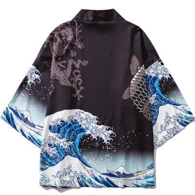 Kimono Yukata Vague de Kanagawa