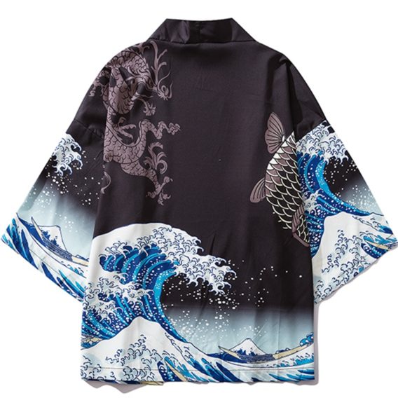 Kimono Yukata Vague de Kanagawa